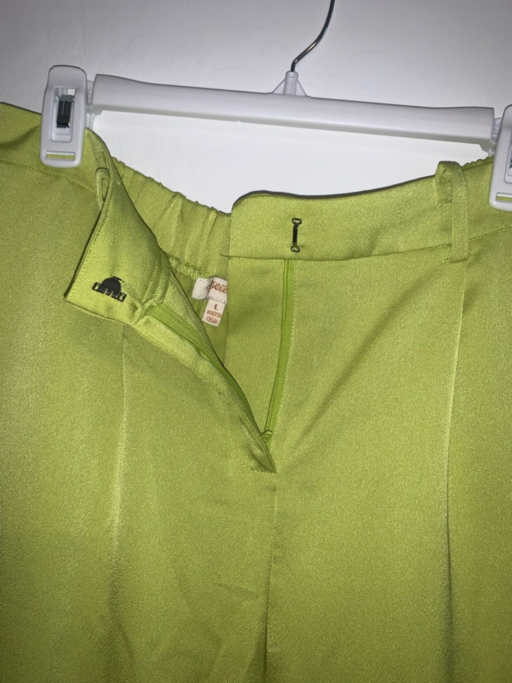 Women's Lime Green Three-Piece Pant Set with Belt - Picture 12 of 13